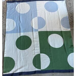 Kate Spade New York Polka Dot Throw Blanket Green/Blue cotton green blue white